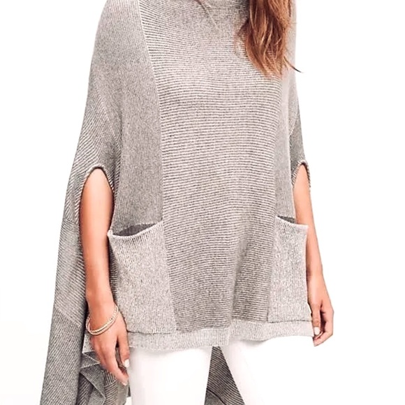 Anthropologie Jackets & Blazers - Anthropologie - Moth Madison Park Cape Ribbed Cashmere Blend...